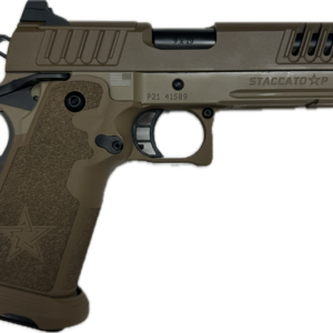 STACCATO P OPTIC READY  X-SERIES SERRATIONS DLC BARREL FDE CUSTOM 9MM