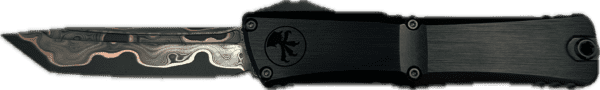 MICROTECH KNIVES COMBAT TROODON LT TANTO EDGE SIGNATURE SERIES BAKER FORGE COPPERMAI DAMASCUS HEFTED ALLOY DLC HARD CUT STAINLESS