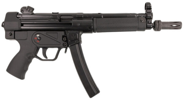 MAC 12750004 MAC 5  9mm Luger 30+1, 8.90" Black Steel Threaded Barrel, Black Phosphate Receiver, Black Pistol Grip