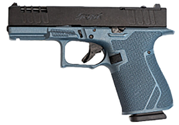Great Lakes Firearms GL19BLU Striker  9mm 15+1 4" Front/Rear Serrations Cerakote Blue Titanium