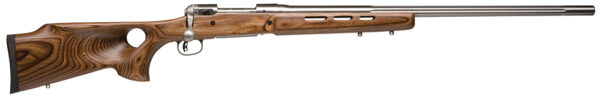 Savage Arms 18516 12 BTCSS 223 Rem Caliber with 4+1 Capacity, 26" Barrel, Matte Stainless Metal Finish & Satin Brown Fixed Thumbhole Stock Right Hand (Full Size) Includes Detachable Box Magazine