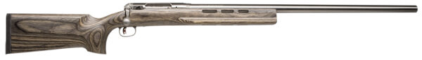 Savage Arms 18614 12 Benchrest 6mm Norma Bench Rest Caliber with 1rd Capacity, 29" 1:8" Twist Barrel, Matte Stainless Metal Finish & Gray Laminate Stock Right Hand (Full Size)