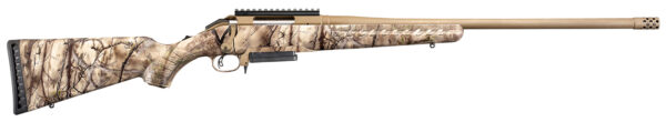 Ruger 26927 American  Full Size 30-06 Springfield 4+1 22" Burnt Bronze Cerakote Threaded Barrel, Picatinny Rail Steel Receiver, GoWild Camo I-M Brush Synthetic Stock, Right Hand
