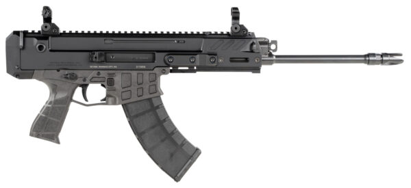 CZ-USA 91462 Bren 2 MS  7.62x39mm Caliber with 14.17" Barrel, 30+1 Capacity, Overall Black Finish, Carbon Fiber Receiver, Ambi Mag Release, Stippled Black Polymer Grip Right Hand