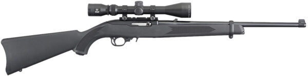 Ruger 31143 10/22 Carbine 22 LR 10+1 18.50" Satin Black Hammer Forged Barrel, Matte Black Satin Receiver, Black Fixed Stock, Right Hand, Features Viridian EON 3-9x40mm Scope