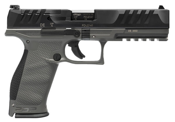 Walther Arms 2858401 PDP Optic Ready 9mm Luger 5" 18+1 Black Steel Slide Performance Duty Textured  Polymer Grip (Full Size)