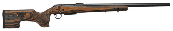CZ-USA 07504 CZ 600 Range Full Size 6mm Creedmoor 5+1 24" Black Nitride Steel Threaded Barrel, Black Drilled & Tapped Receiver, Brown & Gray Laminate Fixed w/Adj Cheek Rest Stock, Right Hand