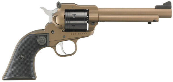 Ruger 2034 Super Wrangler  22  LR/22 WMR 6 Shot 5.50" Bronze Cerakote Barrel & Frame, Black Cylinder w/Black Checkered Polymer Grips