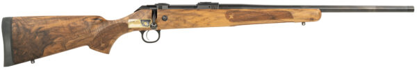 CZ-USA 07717 CZ 600 American ST2 6.5 Creedmoor 5+1 24" Threaded, Black Barrel/Rec, Grade A Dark Walnut Stock, Adj. Trigger