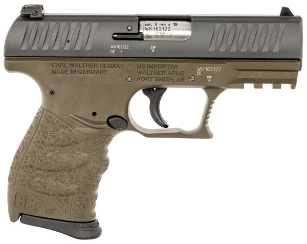 Walther Arms 5083506 CCP M2 Military 9mm Luger 8+1 3.54" Steel Barrel, Polymer Frame w/Picatinny Rail