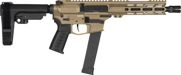 CMMG 10A570FCT Banshee MK10 10mm Auto 30+1 8" Black Nitride Medium Taper Threaded Barrel, EML 7" M-LOK Handguards, Coyote Tan Cerakote Aluminum Picatinny Rail Receiver, CMMG Zeroed Grips