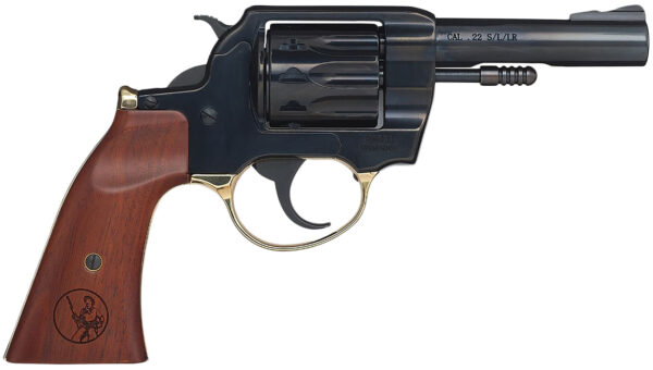 Henry H016GD   22 LR 10rd 4" Blued Blued Polished Walnut Gunfighter Grip Transfer Bar Safety