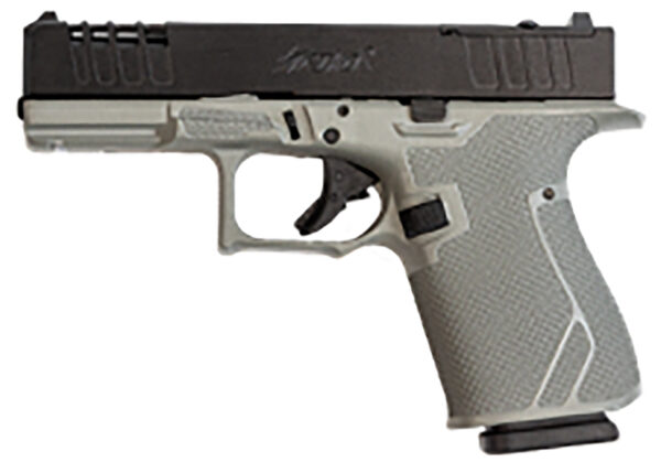 Great Lakes Firearms GL19SRK Striker  9mm 15+1 4" Front/Rear Serrations Cerakote Bull Shark Gray