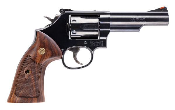 Smith & Wesson 14046 Model 19  K-Frame 357 Mag 6rd 4.25" Blued Carbon Steel Barrel, Cylinder & Frame, Checkered Wood Grip, No Safety