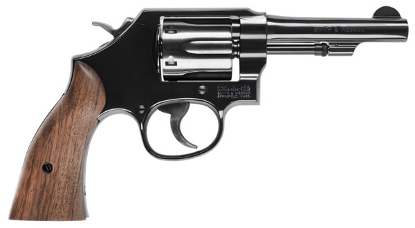 Smith & Wesson 14074 Model 10  K-Frame 38 S&W Spl+P 6rd 4" Blued Carbon Steel Barrel, Cylinder & Frame w/Rear Sight Integral Slot, Tyler Gun Works Walnut Grip, No Safety
