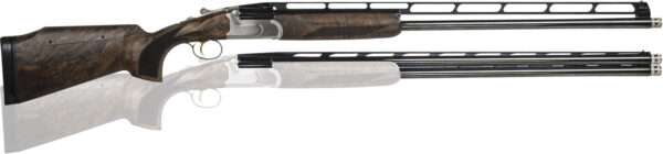 CZ-USA 06582 All American Trap Combo 12 Gauge 3" 2rd 32" Gloss Blued Barrel, Brushed Stainless Metal Finish, Turkish Walnut Stock with Monte Carlo Adjustable Comb