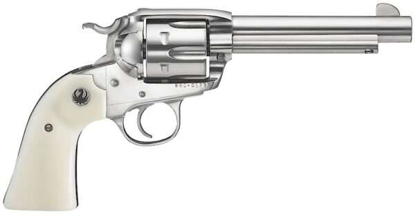 Ruger 5129 Vaquero  45 Colt (Long Colt) 6rd 5.50" High Gloss Barrel, Cylinder & Frame, Simulated Ivory Grip, Transfer Bar Safety, Bisley Style Hammer