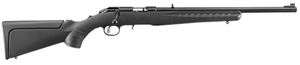 Ruger 8313 American Rimfire Compact Compact 17 HMR 9+1 18" Satin Blued Steel Barrel, Satin Blued Steel Drilled & Tapped Receiver,  Black Synthetic Adjustable Stock, Right Hand