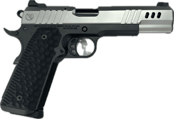 NIGHTHAWK CUSTOM BOARDROOM SERIES PRESIDENT TWO TONE STAINLESS SLIDE DLC BARREL IOS .45ACP - Image 3