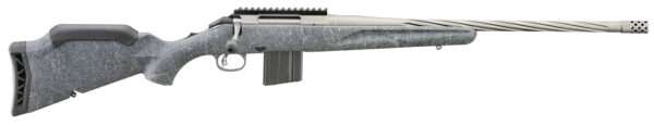 Ruger 46910 American Rifle Gen II Full Size 6mm ARC 10+1 20" Cobalt Cerakote Threaded Barrel, Picatinny Rail Steel Receiver, Gray Splatter Adjustable Synthetic Stock