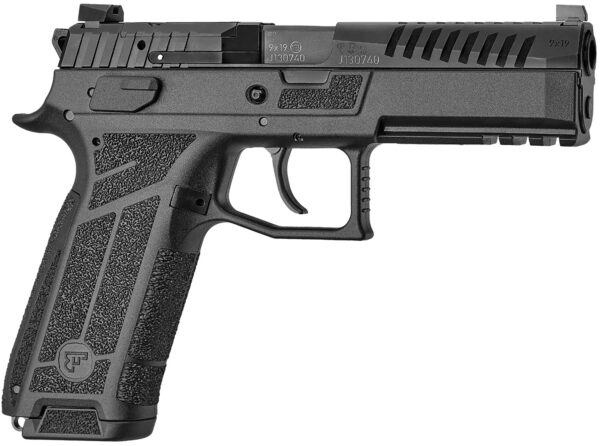 CZ-USA 01670 P-09 F Nocturne Full Size Frame 9mm Luger 10+1 4.53" Black Steel Barrel, Black Optic Cut/Serrated Steel Slide, Black Polymer Frame w/Picatinny Rail, Textured Grip