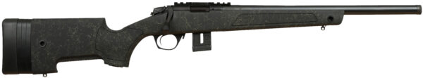 Bergara Rifles BMR011 BMR X Steel 17 HMR 10+1 18" Blued Heavy Threaded Barrel, Blued Picatinny Rail Receiver, Adj LOP Green w/Black Webbing Synthetic Stock