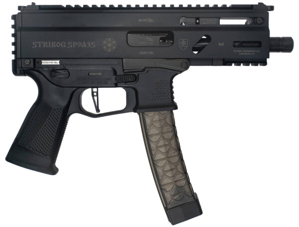 Grand Power 8588005808590 SP9A3 Stribog 9mm Luger 30+1 8" Black Threaded Barrel, M-LOK Handguard, Black Aluminum Picatinny Rail Receiver, Rear Picatinny Rail, Black Polymer Grip, Thread Protector