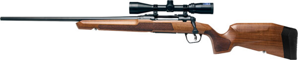 Savage Arms 32269 Axis 2 XP Combo 22-250 Rem 4+1 22" Matte Black Sporter Barrel & Drilled & Tapped Carbon Steel Receiver, Ergonomic Hardwood Stock, Left Hand, Boresighted 3-9x40mm Scope