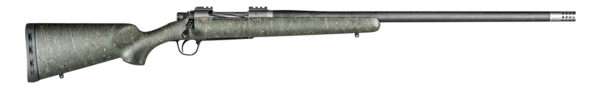 Christensen Arms 8010800203 Summit TI  Full Size 300 PRC 3+1, 26" Natural Titanium Steel Threaded Barrel, Natural Titanium Aluminum Receiver, Green w/Black/Tan Webbing Fixed Sporter Stock