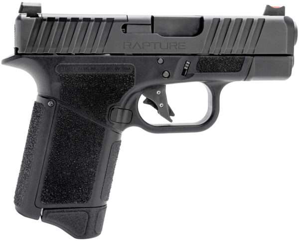 Gforce Arms GF932512 Rapture  Sub-Compact 9mm Luger 12+1 3.25" Black Steel Barrel, Black Optic Cut/Serrated Slide, Polymer Frame, Black Textured Grip