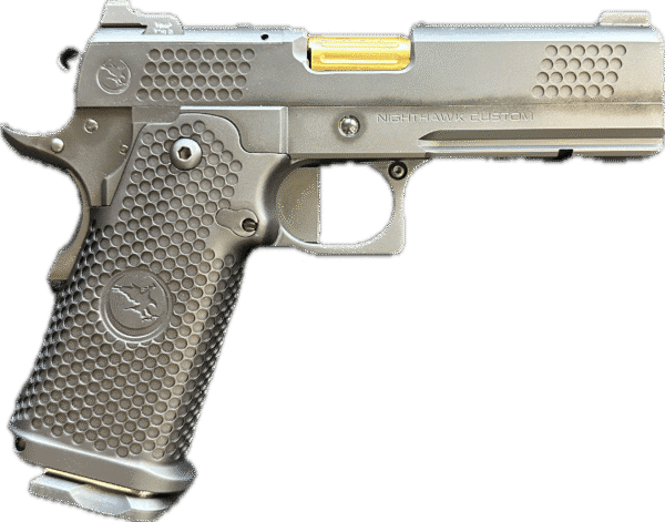 NIGHTHAWK CUSTOM TRS COMMANDER IOS BLACK GOLD FLUTED BARREL 9MM