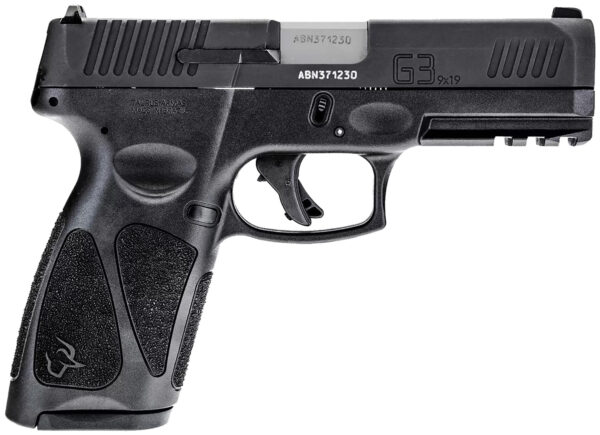 Taurus 1G3B941 G3  Full Size Frame 9mm Luger 15+1/17+1 4" Matte Stainless Steel Barrel, Matte Black Tenifer Serrated Steel Slide, Black Polymer Frame w/Picatinny Rail, Black Polymer Grip, Right Hand