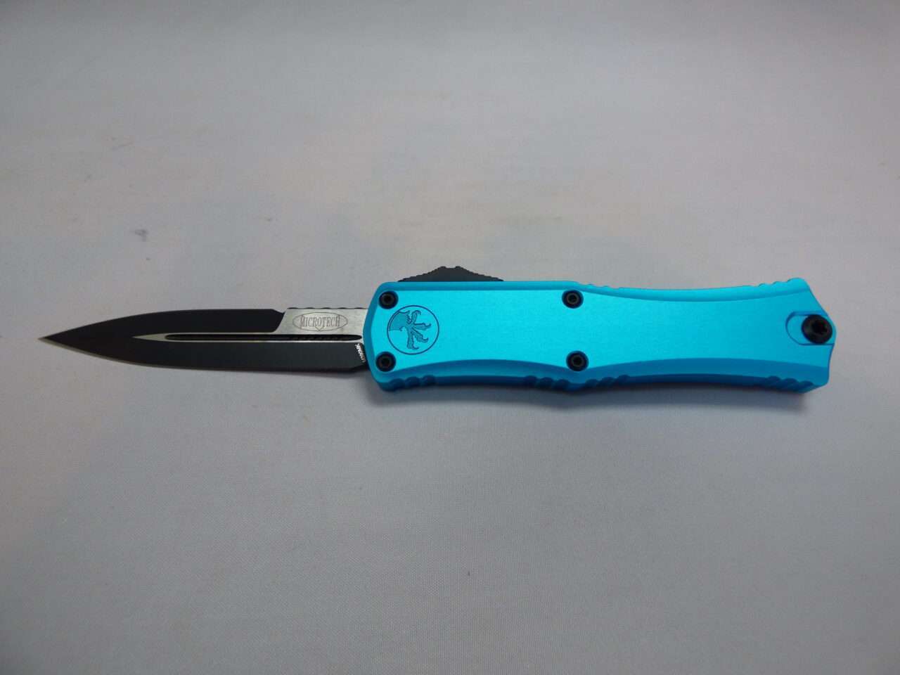 MICROTECH KNIVES MINI HERA II BAYONET TURQUOISE STANDARD LABEL