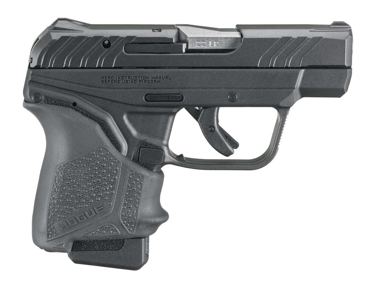 ruger lcp ii .22 hogue grip left side view