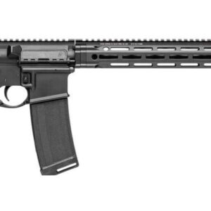 daniel defense ddm4 v7 black with vertical grip and 32 round magazine left side view