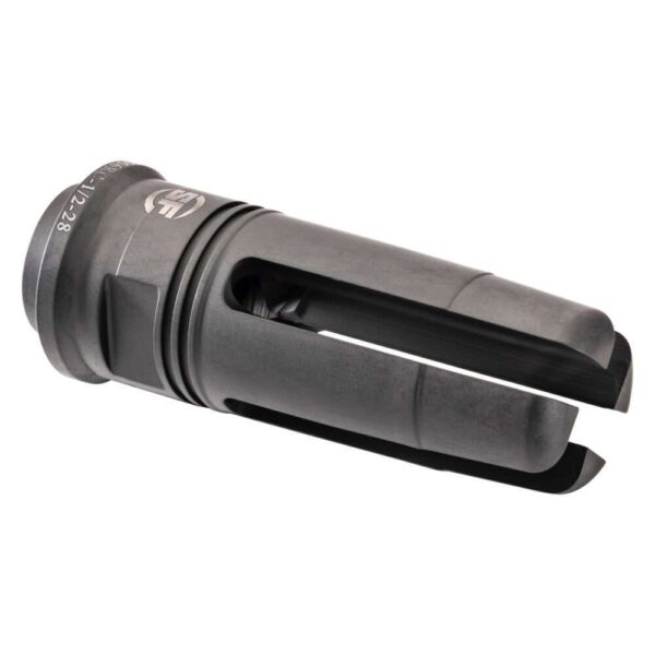 SUREFIRE SOCOM 4 PRONG FLASH HIDER LEFT SIDE VIEW FRONT ANGLE