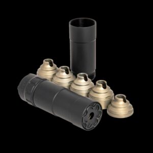 rugged suppressors mustang 22 black silencer vertical muzzle up