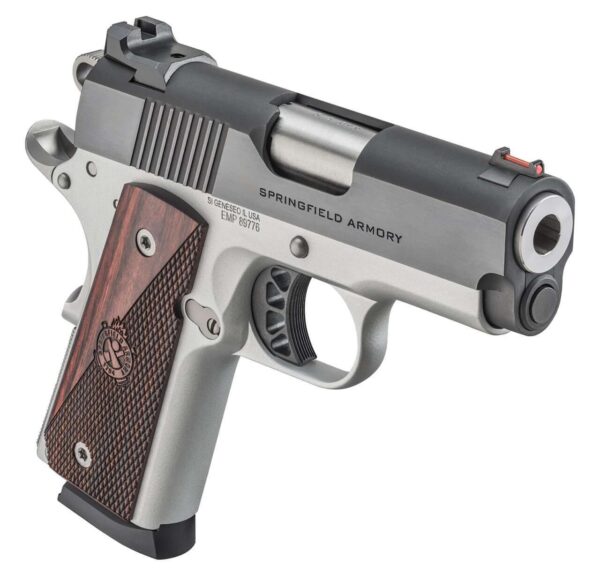SPRINGFIELD ARMORY 1911 RONIN® EMP® 3″ 9MM HANDGUN RIGHT SIDE VIEW FRONT ANGLE