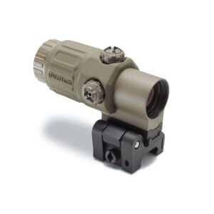 EOTECH MAGNIFIER G33™ 3X TAN TOP RIGHT SIDE VIEW FRONT ANGLE