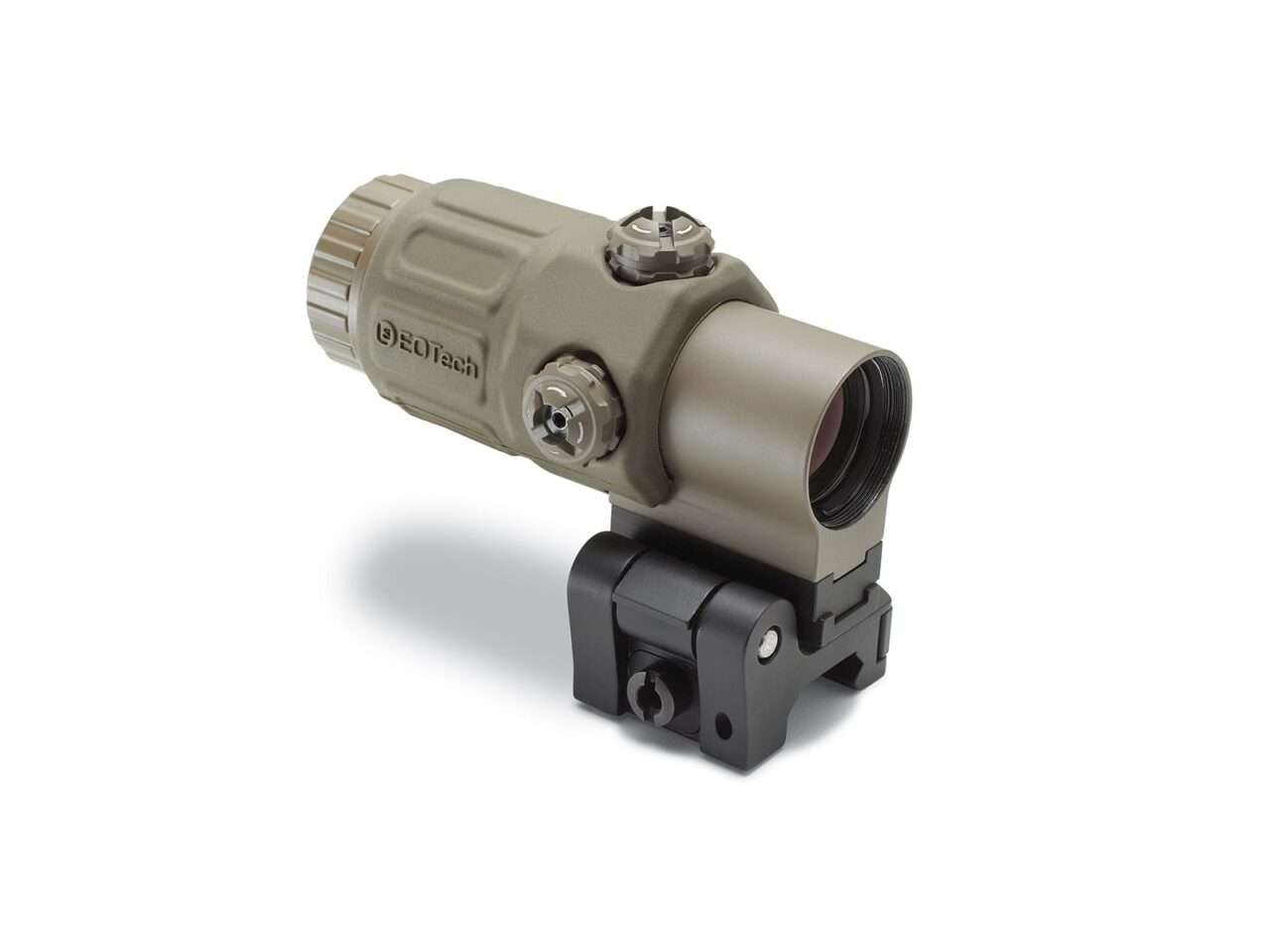 EOTECH MAGNIFIER G33™ 3X TAN TOP RIGHT SIDE VIEW FRONT ANGLE
