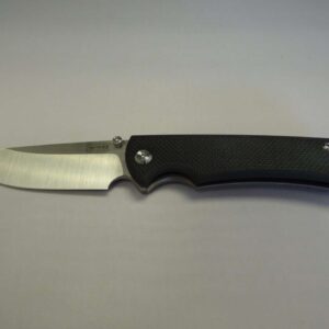CHAVES LIBERATION 229 DROP POINT STONEWASHED TITANIUM BLACK G10 MACHINE BLADE LABEL