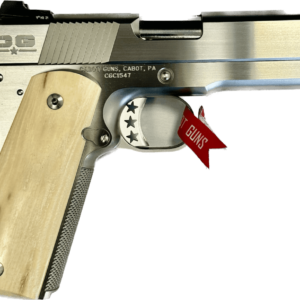 CABOT GUNS THE GENTLEMENS' CARRY STAINLESS MAMMOTH GRIPS .45 ACP CERTIFICATE OF AUTHENTICITY