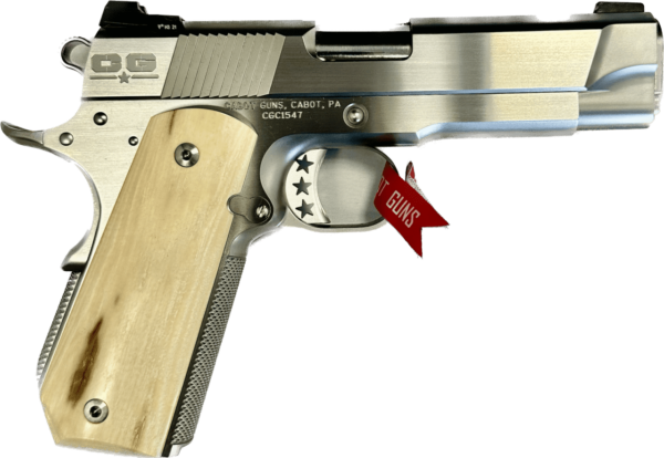CABOT GUNS THE GENTLEMENS' CARRY STAINLESS MAMMOTH GRIPS .45 ACP CERTIFICATE OF AUTHENTICITY