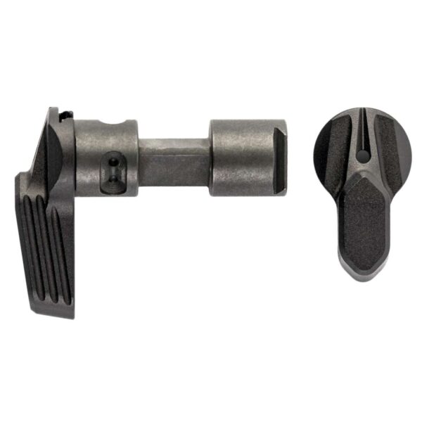 RADIAN TALON 45/90 2 LEVER KIT AMBIDEXTROUS SAFETY/SELECTOR AR15 BLACK ANODIZED TOP VIEW WITH ONE LEVER LAYING FLAT