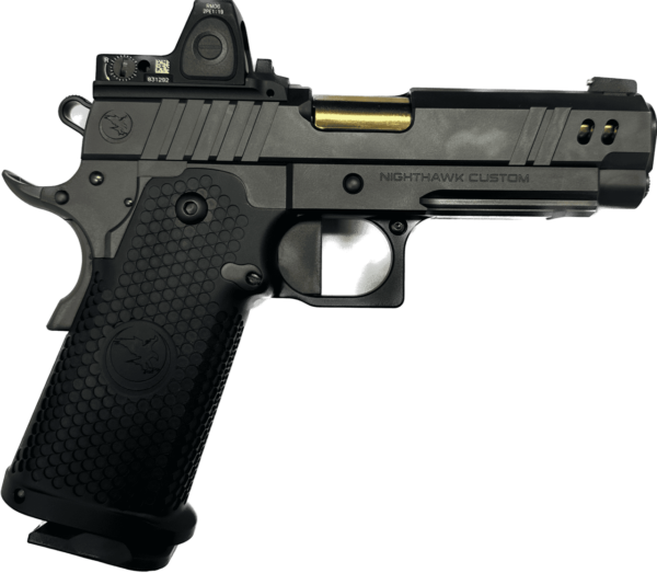 NIGHTHAWK BOARDROOM VICE PRESIDENT DOUBLE STACK IOS W/ RMR & REAR SIGHT FORWARD MOUNT LEFT SIDE VIEW