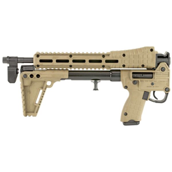 KELTEC SUB2000 GEN 2 GLOCK 17 MAGAZINES TAN BLUED RIGHT SIDE FOLDED