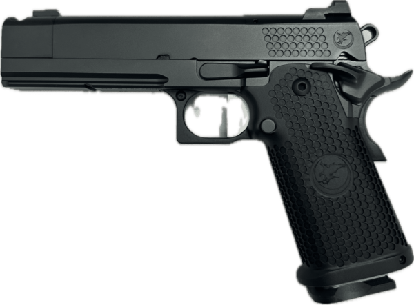 NIGHTHAWK CUSTOM TACTICAL READY SERIES COMP IOS BLACK 9MM LEFT SIDE VIEW