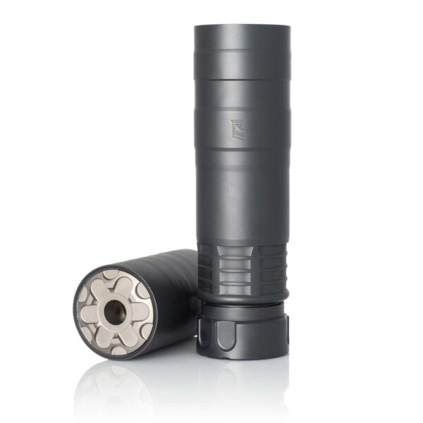 rugged suppressors radiant 762 silencer long configuration right side view angled forward