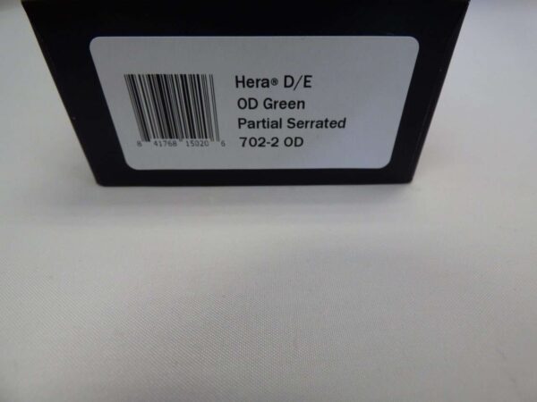 MICROTECH HERA DOUBLE EDGE OD GREEN PARTIAL SERRATED LABEL