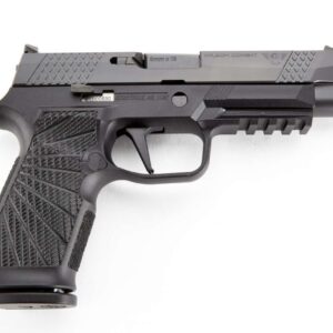 WILSON COMBAT SIG SAUER P320F BLACK STRAIGHT TRIGGER WITH ACTION TUNE BOTTOM RIGHT SIDE VIEW